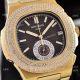 Clone Patek Philippe Nautilus Yellow Gold Diamond Bezel Chronograph Watches (8)_th.jpg